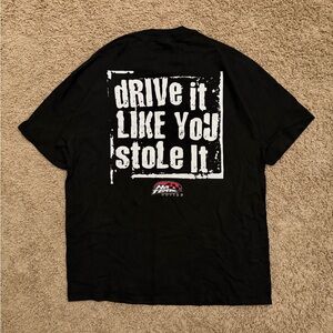 Vintage Y2K NO FEAR Racing "DRIVE IT LIKE YOU STOLE IT" Black Men’s Tee Size XL